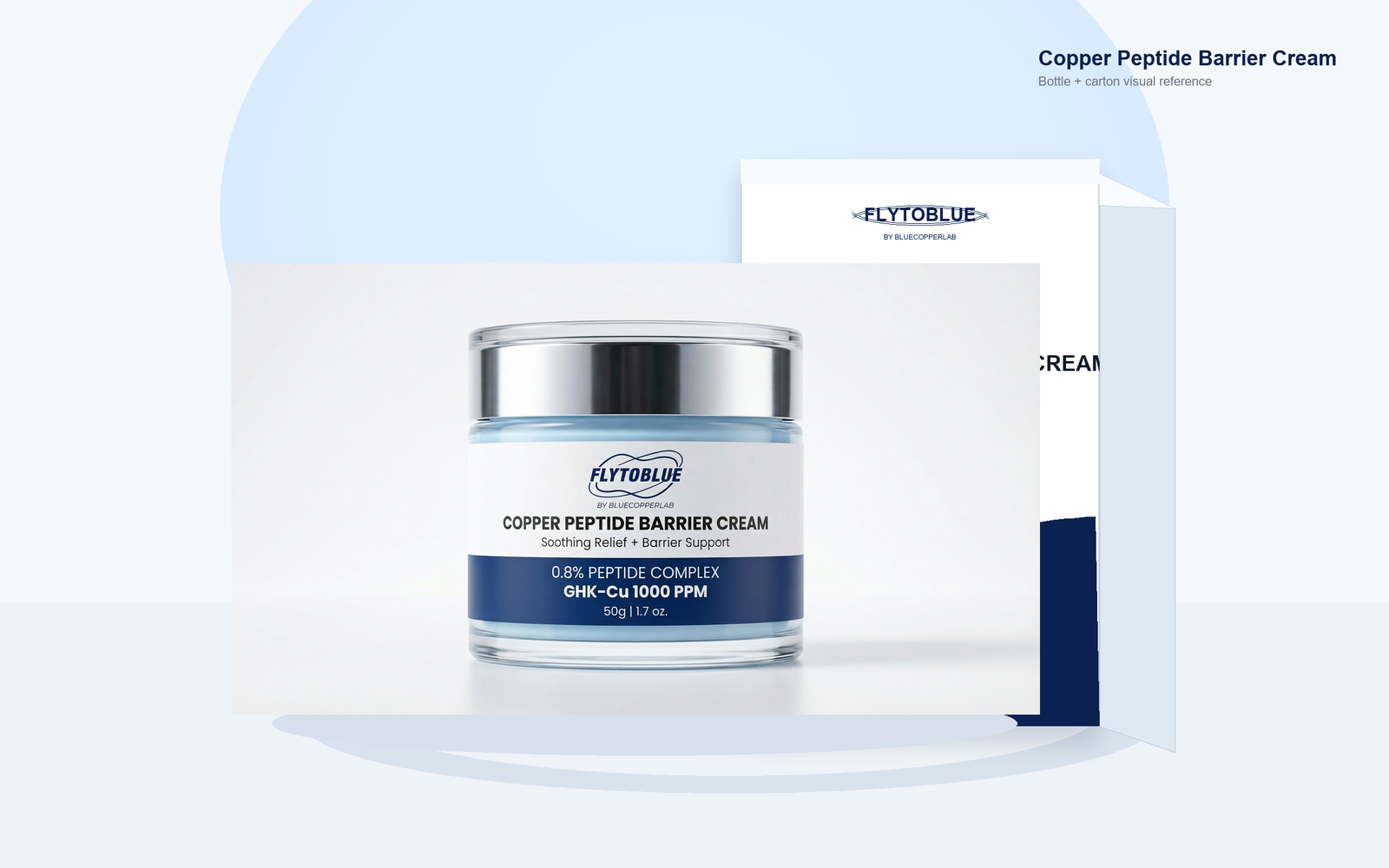 Copper Peptide Barrier Cream packaging