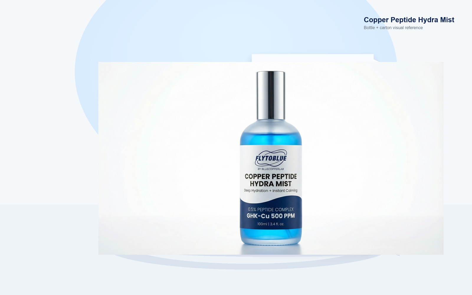 Copper Peptide Hydra Mist packaging